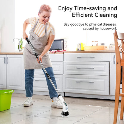 7-in-1 Cordless Electric Spin Cleaning Brush for Bathroom, Kitchen & Home Use