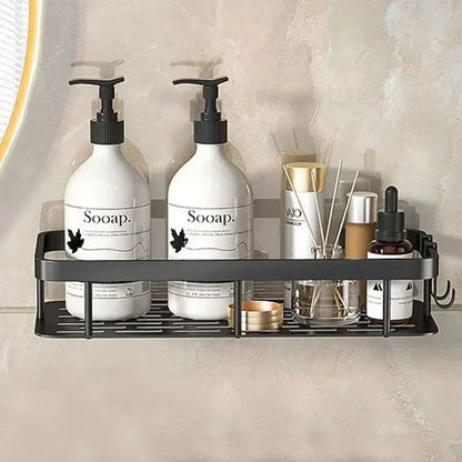 No-Drill Corner Bathroom Storage Shelf & Shower Rack Holder