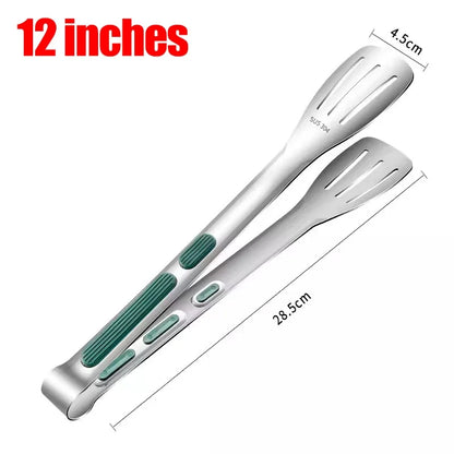 Stainless Steel Food Tongs – Non-Slip BBQ, Salad & Bread Clip for Kitchen