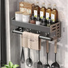 New Kitchen Storage Rack Seasoning Rack Wall-Mounted Condiment Multi-Functional Household kitchen organizer Storage Rack