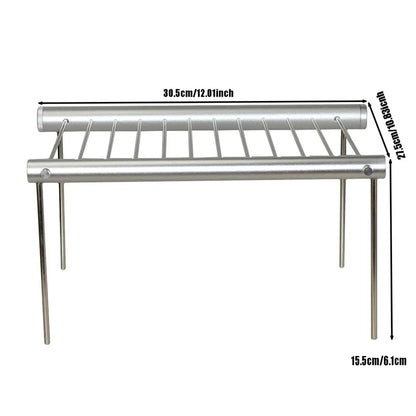 Folding Portable Stainless Steel Mini BBQ Grill for Home & Outdoor Use