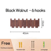 Wall Mounted Black Walnut Coat Rack Solid Wood Clothes Hook Dropshipping Entrance Door Hanger Coat Rack Home Decor Ds Furniture