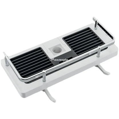 No-Drill Bathroom Shower Storage Rack with Pole, Holder & Shelves