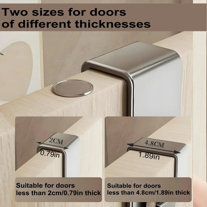 Foldable Over The Door Hook Hanger with Retractable Rod Aluminum Alloy Laundry Drying Rack for Clothes Towels Hat Bag Key Holder