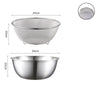 Stainless Steel Drain Basin 2-piece Set with Scale Storage Basin Strainer Rice Washing Basket Kitchen Fruit Draining Rinsing Set