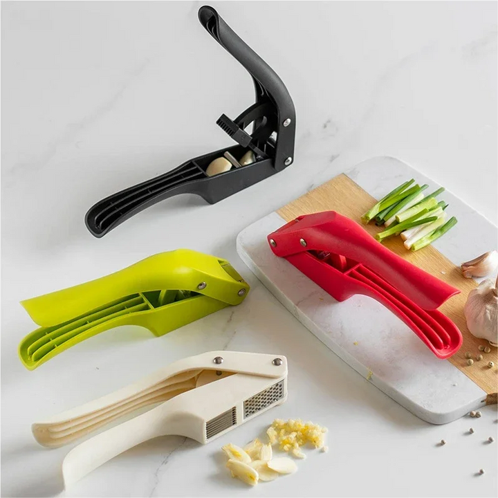 2-in-1 Multifunctional Garlic Press For Pressing Mash Garlic And Sliced Garlic Vegetable Squeezer For Home Cooking Masher Tool