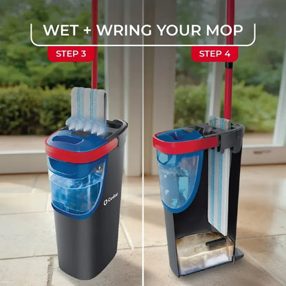 O-Cedar H2 Pro Flat Mop System with Dual-Tank Clean & Dirty Water Separation