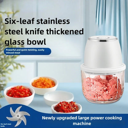 350ML Electric Food Chopper & Meat Grinder USB Multifunction Blender