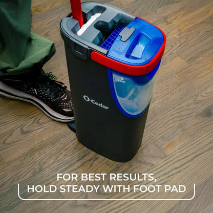 O-Cedar H2 Pro Flat Mop System with Dual-Tank Clean & Dirty Water Separation