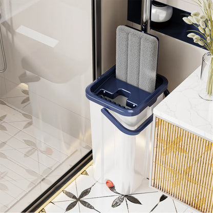 Hands-Free Floor Mop with Dual Bucket System for Clean & Dirty Water Separation