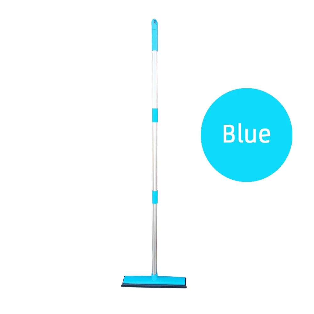 Pet Hair Rubber Broom with Squeegee for Floors & Carpets
