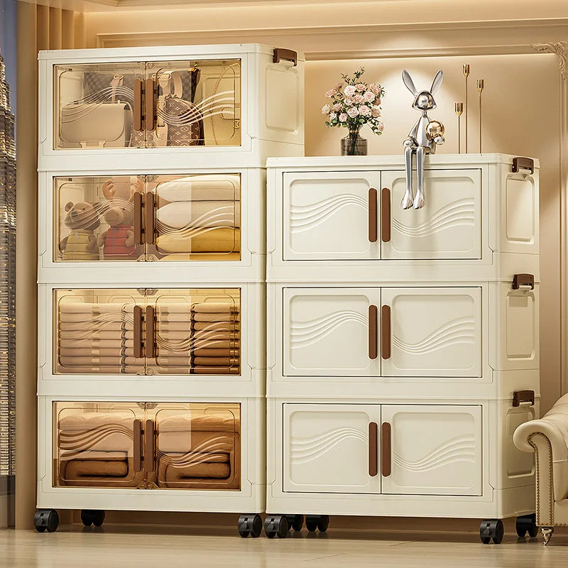 Foldable Storage Box with Clear Door – Spacious Multi-Purpose Organizer