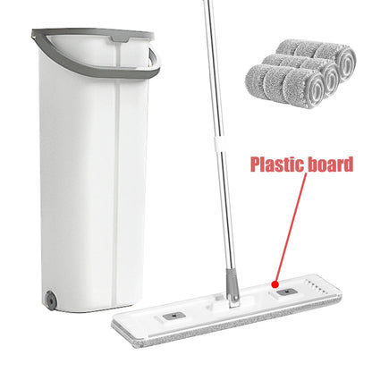 Hands-Free Floor Mop with Dual Bucket System for Clean & Dirty Water Separation