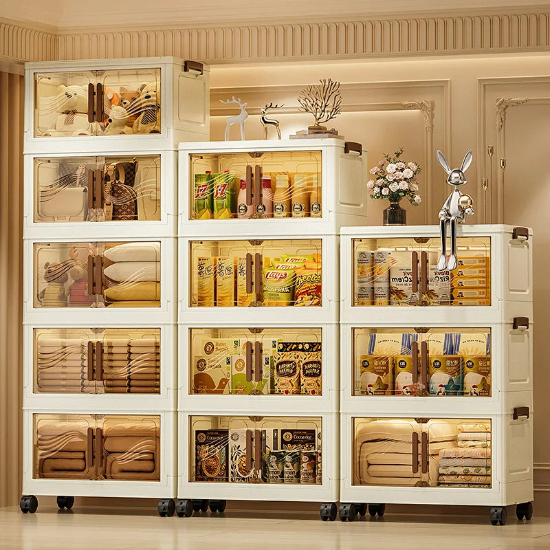 Foldable Storage Box with Clear Door – Spacious Multi-Purpose Organizer