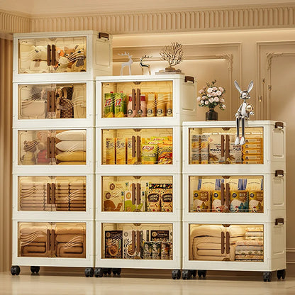 Foldable Storage Box with Clear Door – Spacious Multi-Purpose Organizer