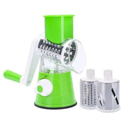 3-in-1 Manual Vegetable Slicer & Shredder with Sharp Drums