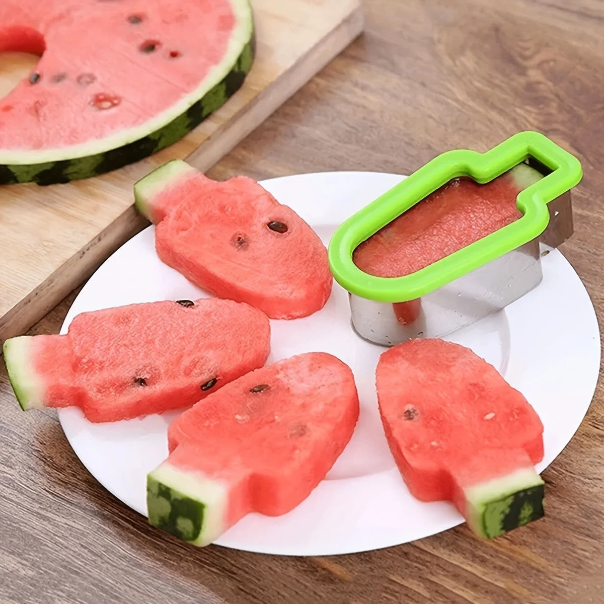 Pack of 2 PCs Stainless Steel Watermelon Slicer & Popsicle Mold