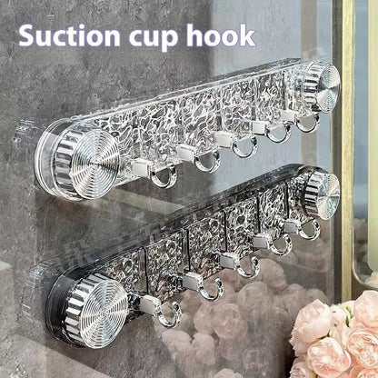 5-in-1 Rotating Suction Cup Hooks – Punch-Free, Waterproof Wall Mount