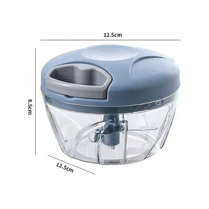 500/900ML Rotary Food Processor & Garlic Grinder for Vegetables, Fruits & Chili