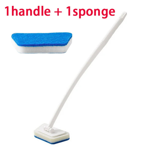 Bathroom Sponge Cleaning Brush Multi-Functional Tool Long Handle Removable Household Floor Bathtub Brushes Ceramic Tile Brush