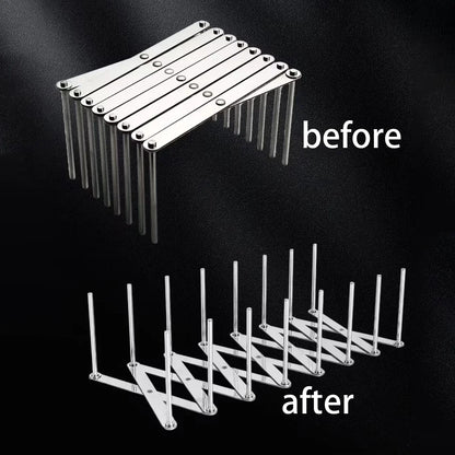 Retractable Stainless Steel Dish & Lid Rack Organizer