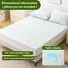 1p Cooling Bamboo Fiber Fitted Sheet, Breathable Mattress Protector Cover with Deep Pocket for Summer