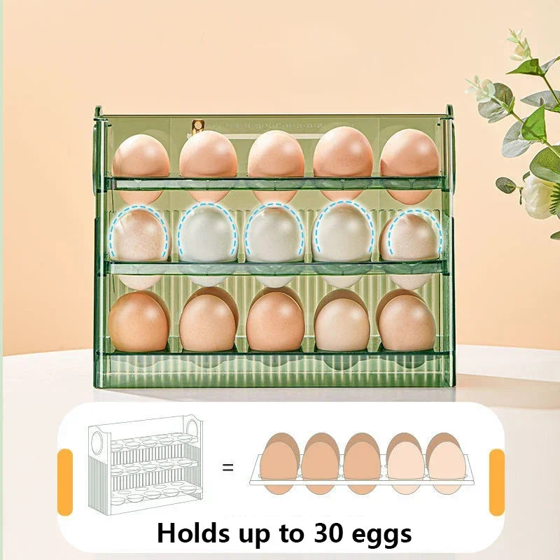 Egg Storage Box – Refrigerator Organizer & Fresh-Keeping Tray