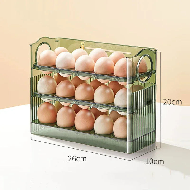 Egg Storage Box – Refrigerator Organizer & Fresh-Keeping Tray