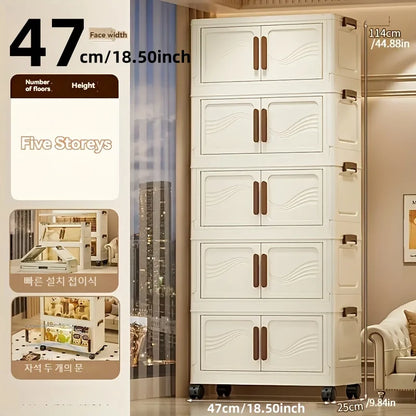 Foldable Storage Box with Clear Door – Spacious Multi-Purpose Organizer