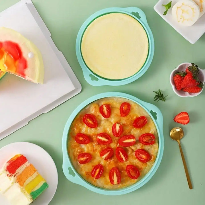 1pc 4/6/8 Inch High Quality Silicone Round Cake Mold Food Grade High Temperature Resistant Oven Baking Sandwich Baking Tools