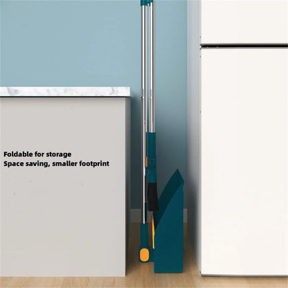 Foldable Broom & Dustpan Set – 180° Rotating Household Cleaner
