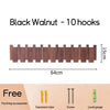 Wall Mounted Black Walnut Coat Rack Solid Wood Clothes Hook Dropshipping Entrance Door Hanger Coat Rack Home Decor Ds Furniture