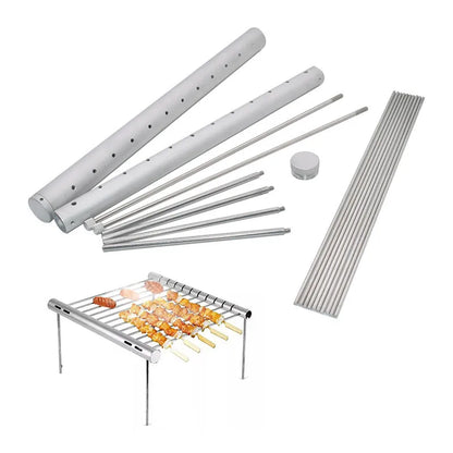 Folding Portable Stainless Steel Mini BBQ Grill for Home & Outdoor Use