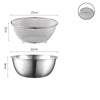 Stainless Steel Drain Basin 2-piece Set with Scale Storage Basin Strainer Rice Washing Basket Kitchen Fruit Draining Rinsing Set