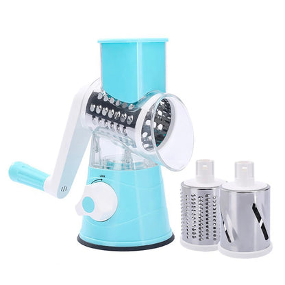 3-in-1 Manual Vegetable Slicer & Shredder with Sharp Drums