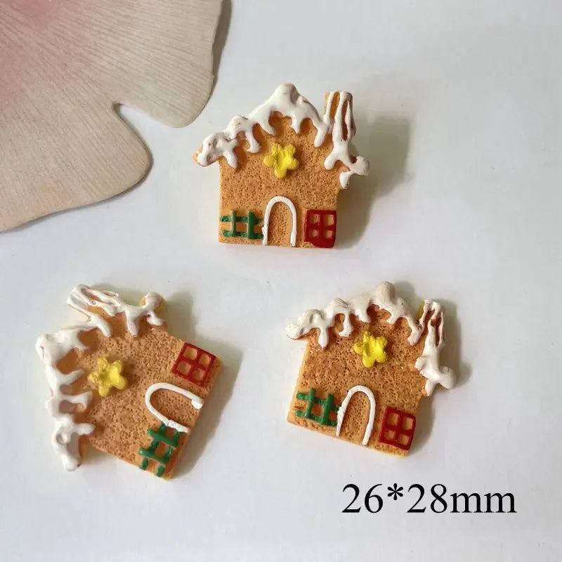 10Pcs/set NEW Christmas Series Resin Flat Back Scrapbooking DIY Baby Headwear Home Decoration Bow Ornament Accessories