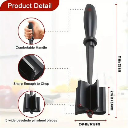 Kitchen Meat Masher & Chopper – Non-Stick Gadget