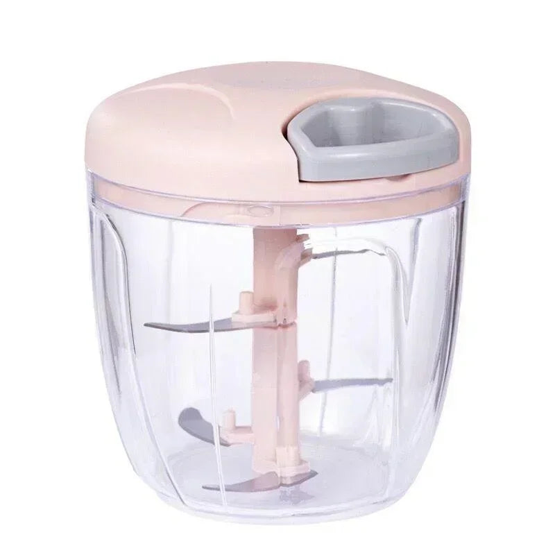 500/900ML Rotary Food Processor & Garlic Grinder for Vegetables, Fruits & Chili