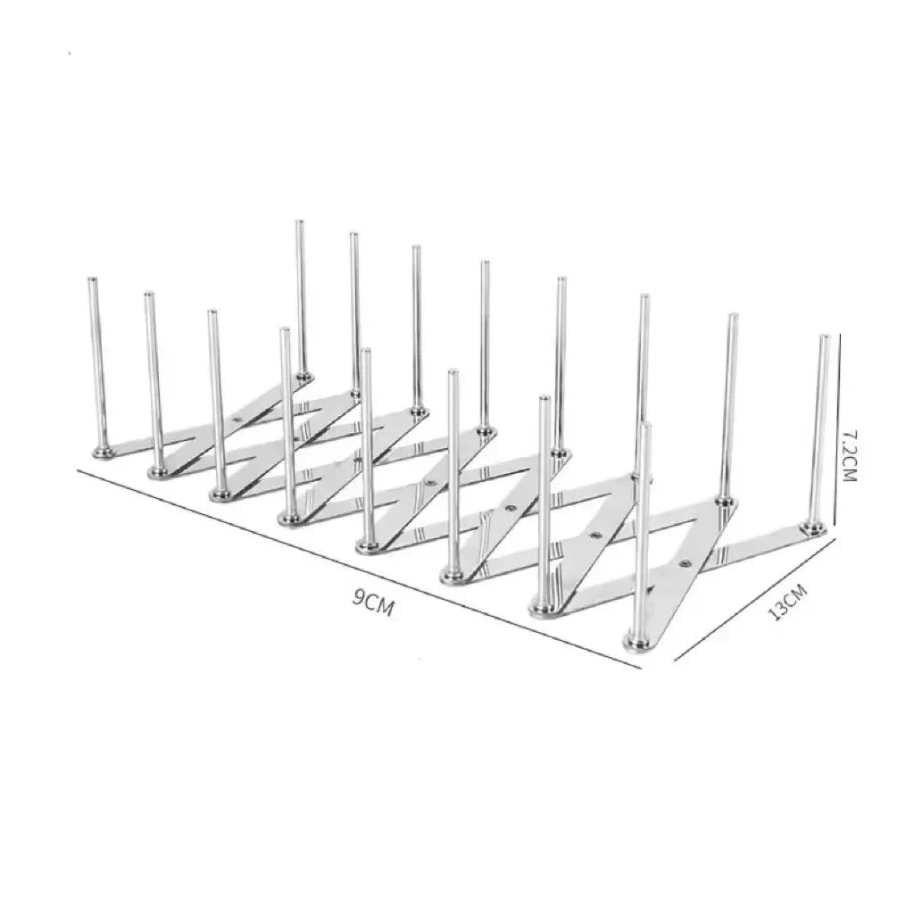 Retractable Stainless Steel Dish & Lid Rack Organizer