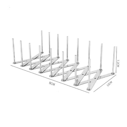 Retractable Stainless Steel Dish & Lid Rack Organizer