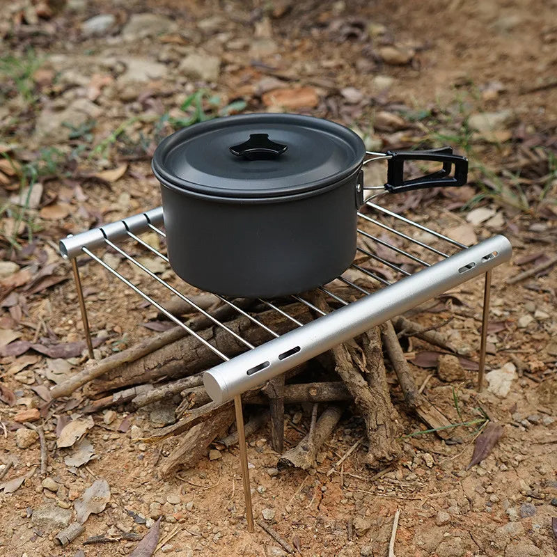 Folding Portable Stainless Steel Mini BBQ Grill for Home & Outdoor Use