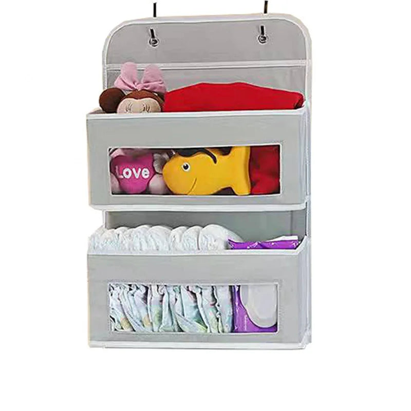 5-Shelf Hanging Storage Organizer – Anti-Tilt, Behind Door, Multi-Pocket