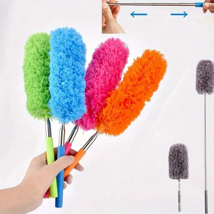 Adjustable Stretch Extend Microfiber Dust Feather Duster Household Dusting Brush Car Office Cleaning Kitchen Tools