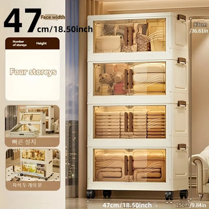 Foldable Storage Box with Clear Door – Spacious Multi-Purpose Organizer