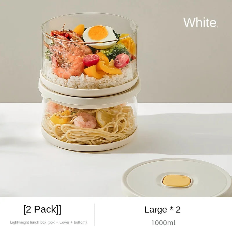 Glass Tupperware Set Airtight Containers Heat Resistant Lunch Box Food Storage for Frozen Rice Salad Bowl and Lid Take Away