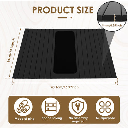 Foldable Bamboo Sofa Armrest Cup & Storage Tray