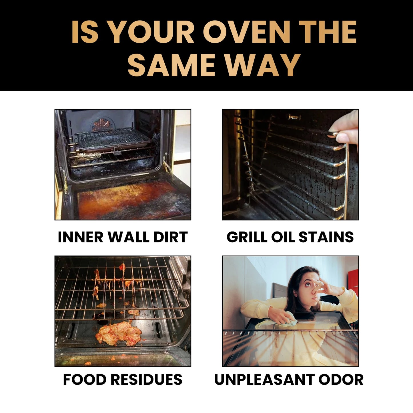 Oven & Kitchen Cleaner Foam Spray – Powerful Degreaser for Stoves, Grills & Appliances