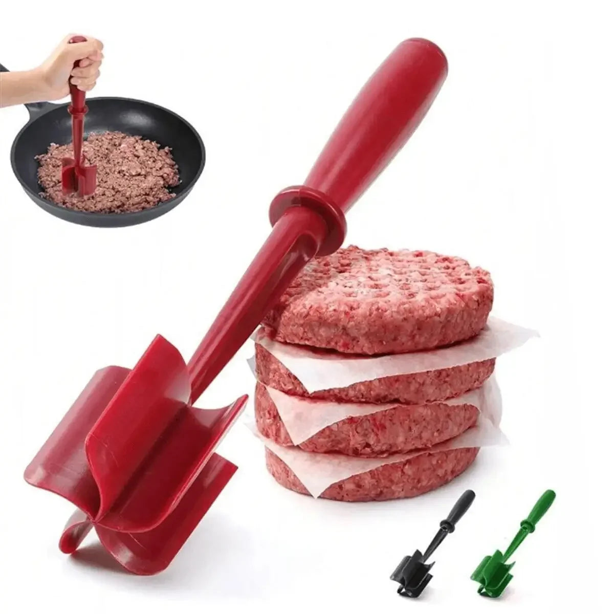 Kitchen Meat Masher & Chopper – Non-Stick Gadget