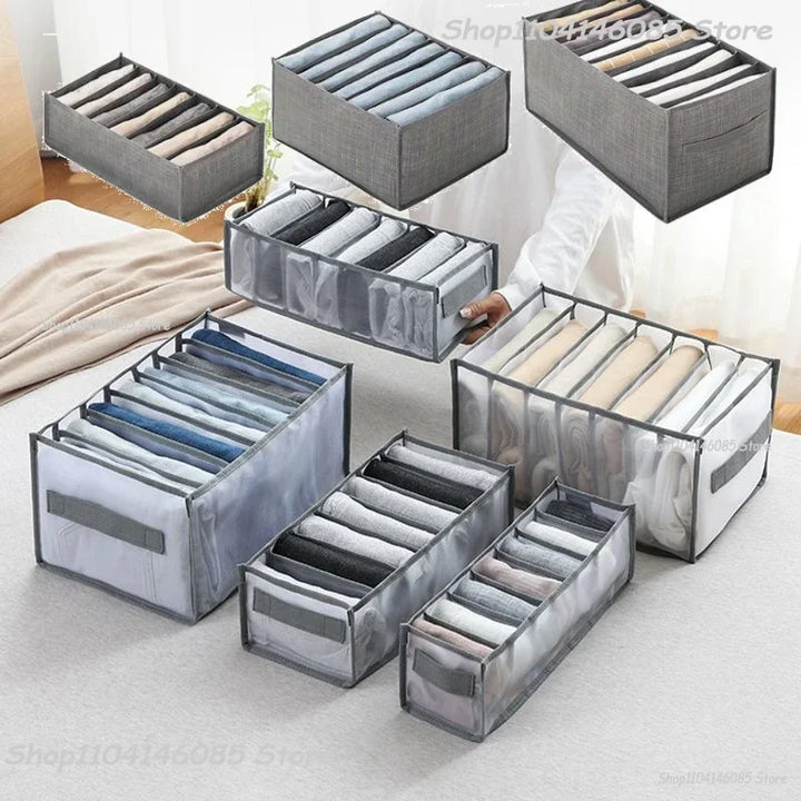 Closets Clothes Organizer Pants Jeans Storage Box Cabinet Organizer Drawers Underwear Socks T-Shirt Wardrobe Storage Organizers