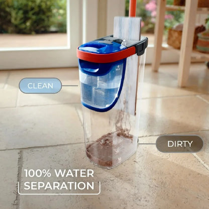 O-Cedar H2 Pro Flat Mop System with Dual-Tank Clean & Dirty Water Separation